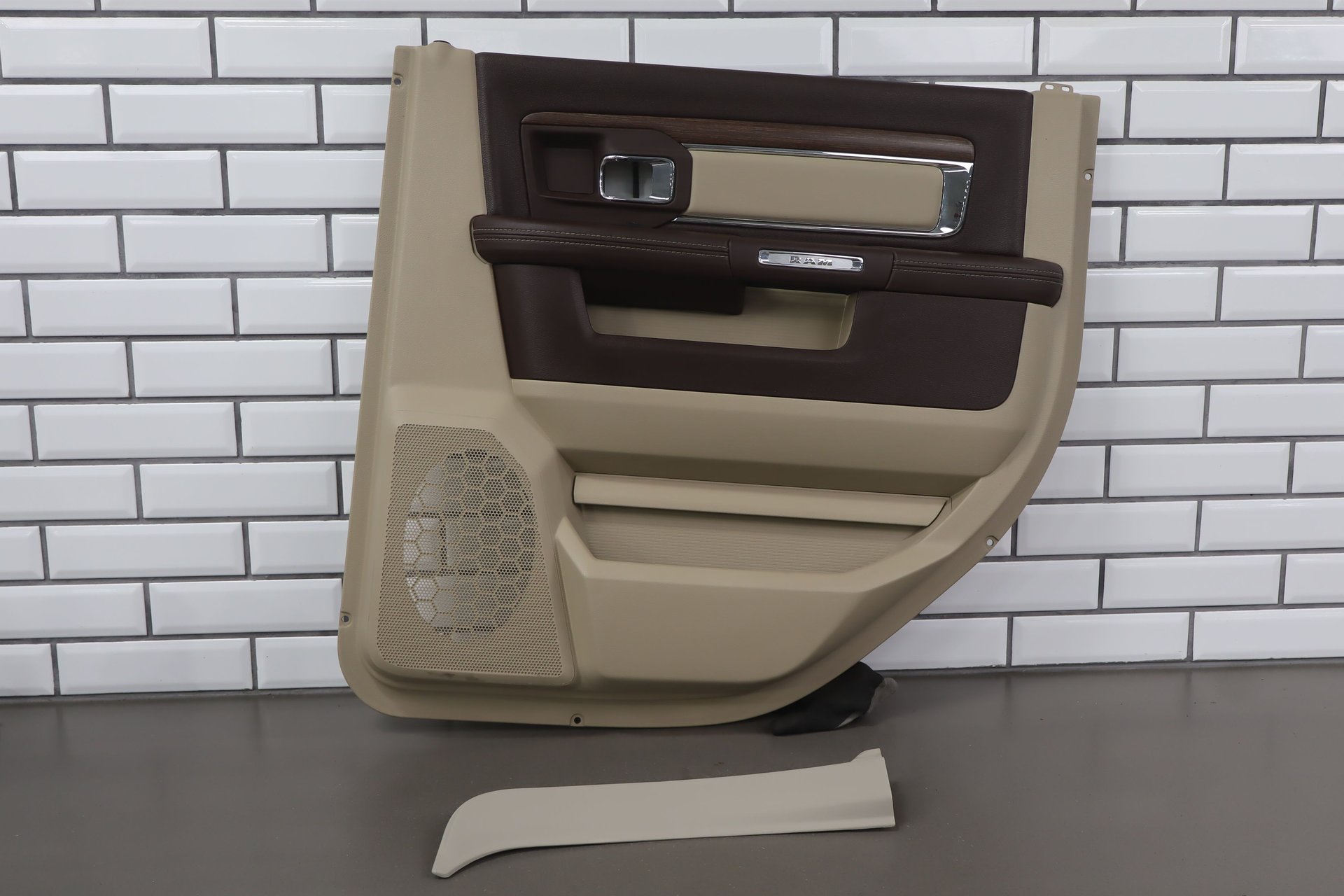 13-18 Ram Crew Cab Laramie Right Rear Interior Door Panel (Light