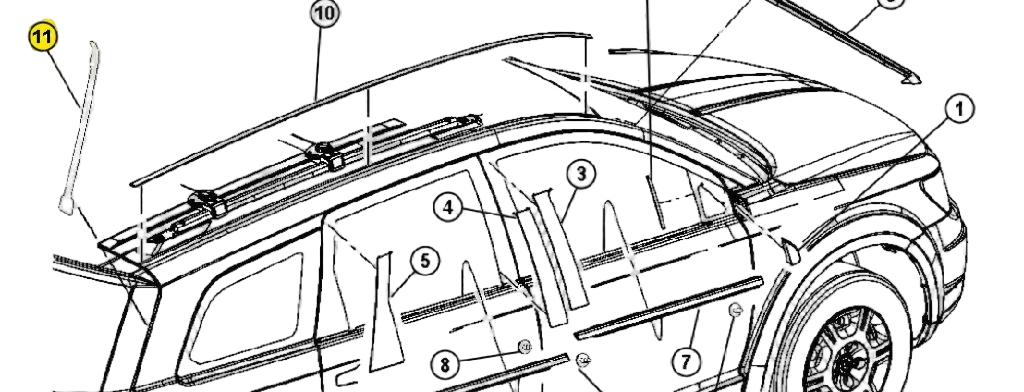 Right Rear D Pillar Frame Tape