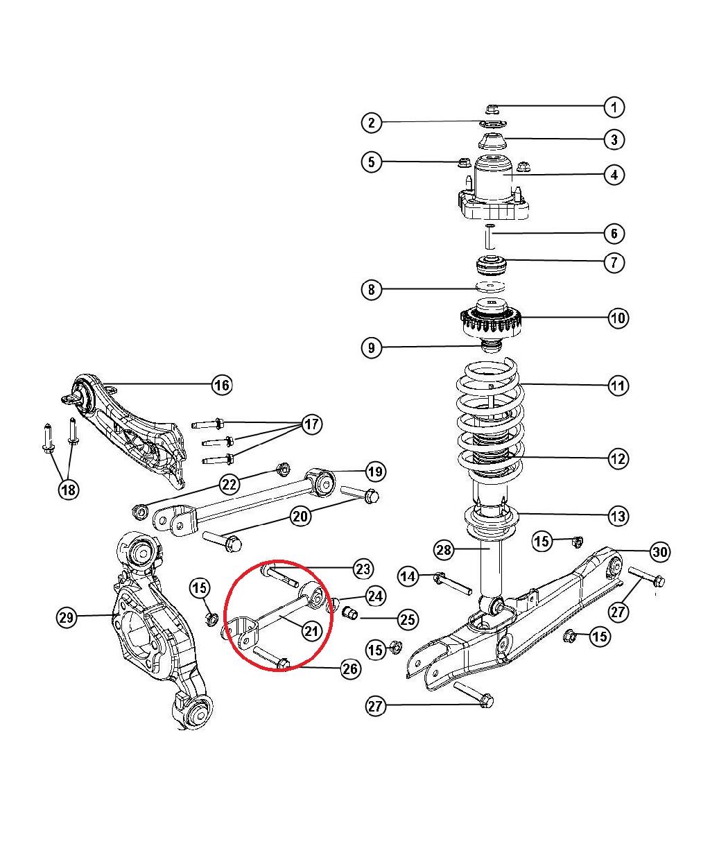 Left Rear Lower Control Arm