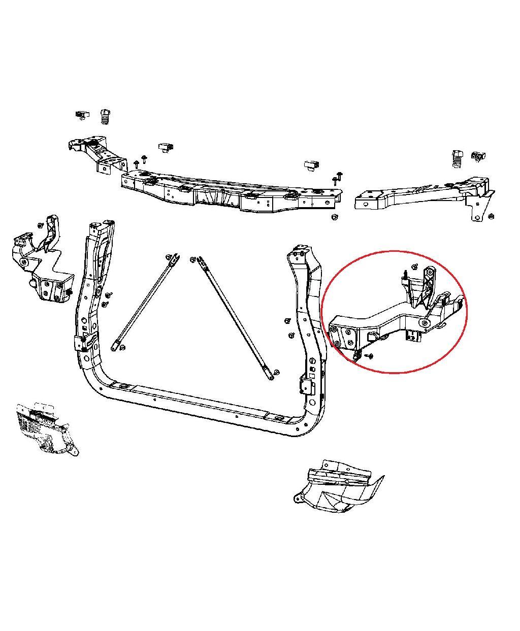 Left Headlight Mount Bracket