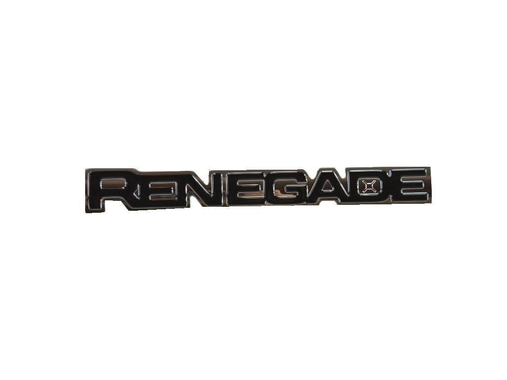 Decal Stickers "Renegade" RF door, black/chrome