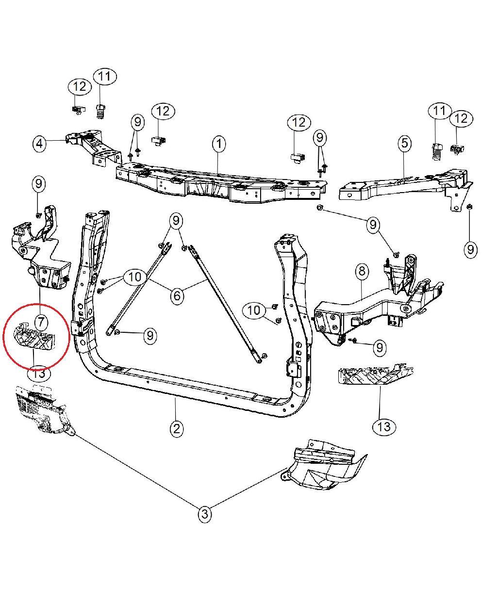 Right Front Bumper Bracket