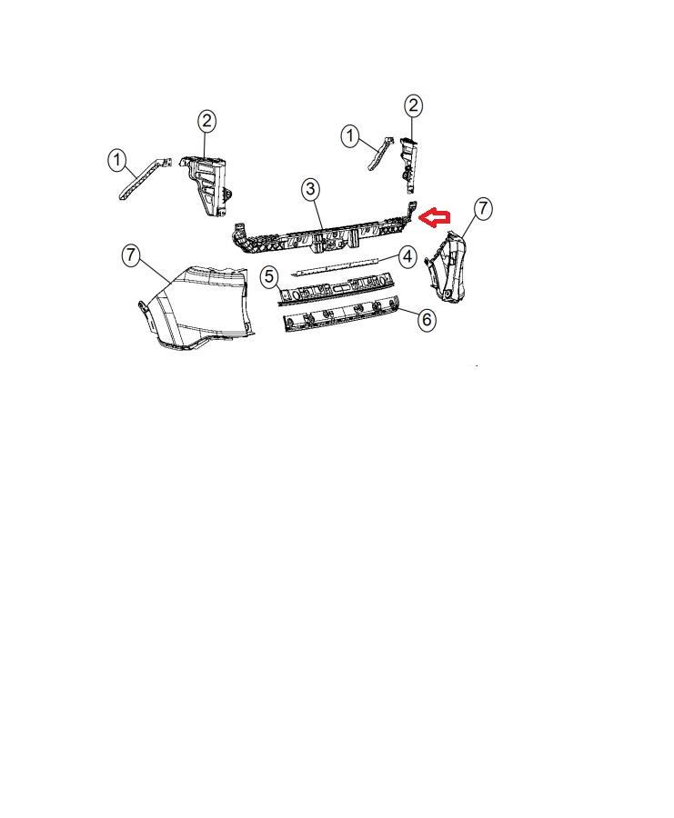 Rear Centre Bumper Bracket (Upper)