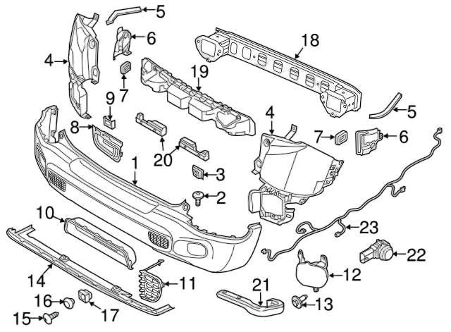 Rear Bumper Moulding